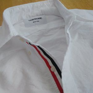 New Thom Browne White Oxford Cloth Button Down Collar TB0 MSRP $425